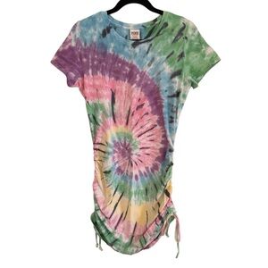PINK Victoria Secret Vibrant Retro Hippie Tie-Dye Women's Dress Size M